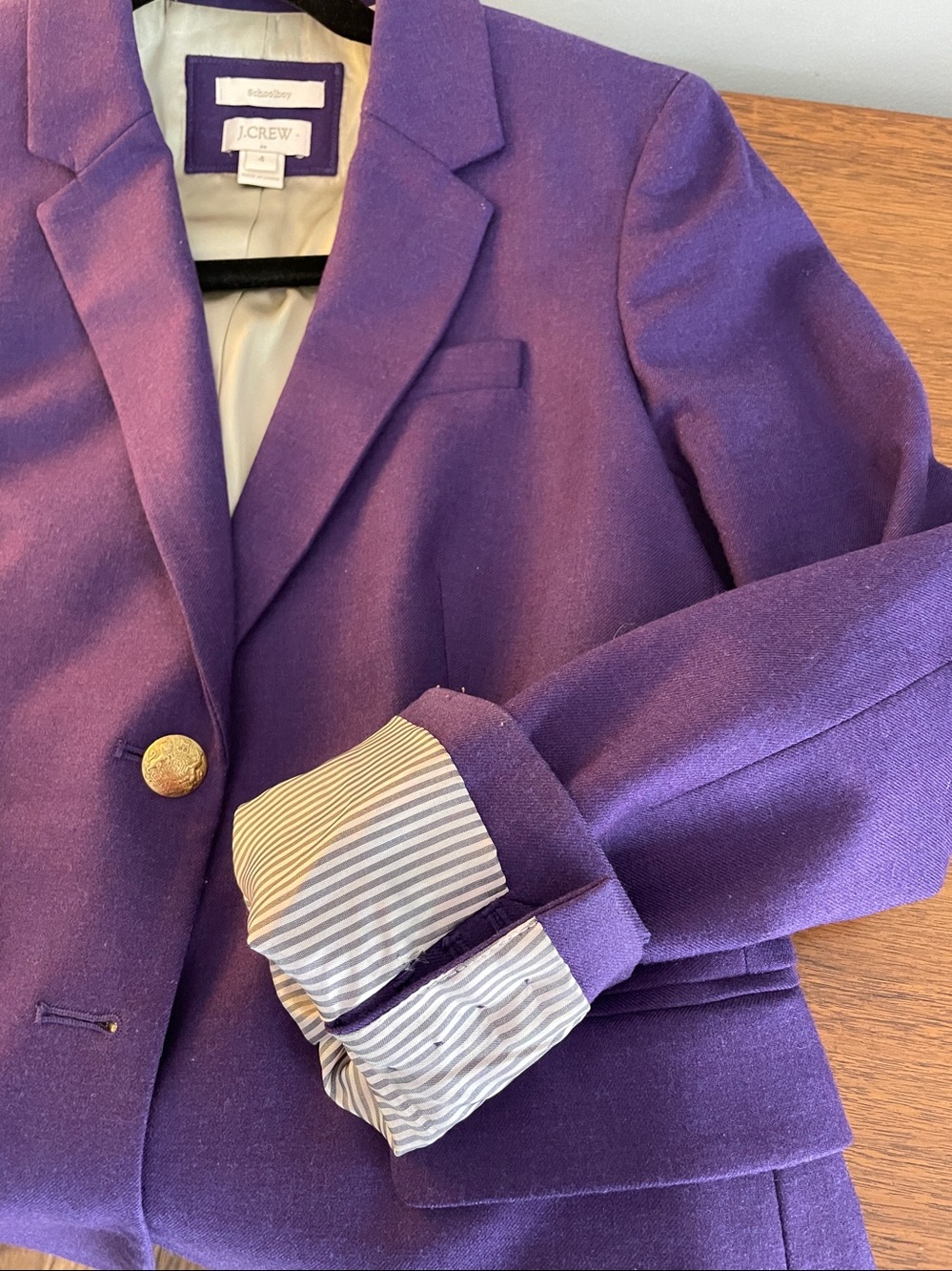 J Crew Purple Schoolboy Blazer - Picture 11 of 11